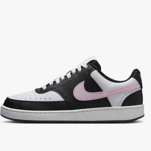Nike NWOB Women's Court Vision Low Next Nature Black, Pink, & White Size 7 - Picture 1 of 11